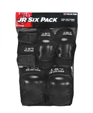 187 Pad Set Jr. Six Pack Black